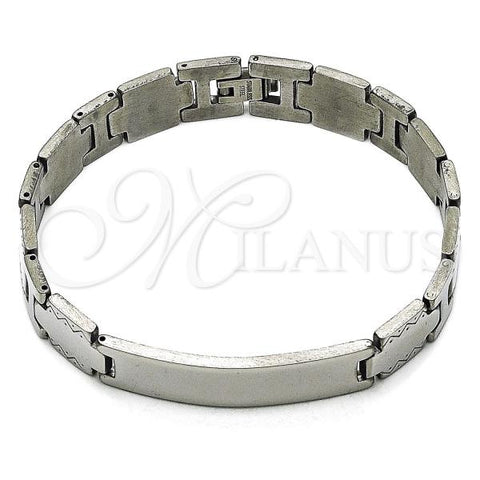 Stainless Steel Solid Bracelet, Polished, Steel Finish, 03.114.0247.2.08
