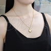 Oro Laminado Locket Pendant, Gold Filled Style Heart and Mom Design, Polished, Golden Finish, 05.117.0007