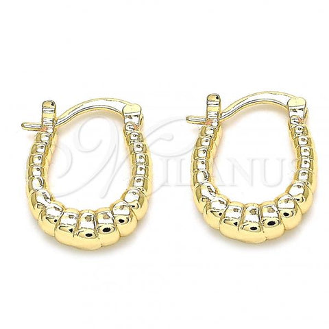 Oro Laminado Small Hoop, Gold Filled Style Polished, Golden Finish, 02.233.0034.15