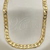 Oro Laminado Basic Necklace, Gold Filled Style Curb Design, Polished, Golden Finish, 5.222.002.18