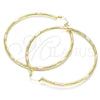 Oro Laminado Extra Large Hoop, Gold Filled Style Diamond Cutting Finish, Tricolor, 02.213.0152.1.70