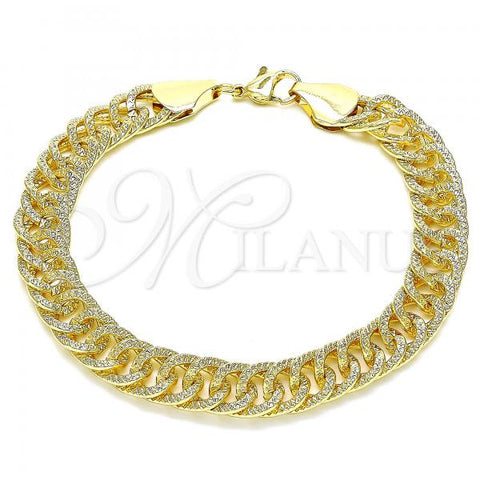 Oro Laminado Basic Bracelet, Gold Filled Style Chunky Design, Polished, Golden Finish, 03.331.0124.09
