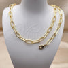 Oro Laminado Necklace and Bracelet, Gold Filled Style Polished, Golden Finish, 06.415.0005