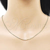 Oro Laminado Basic Necklace, Gold Filled Style Box Design, Polished, Golden Finish, 5.222.040.18