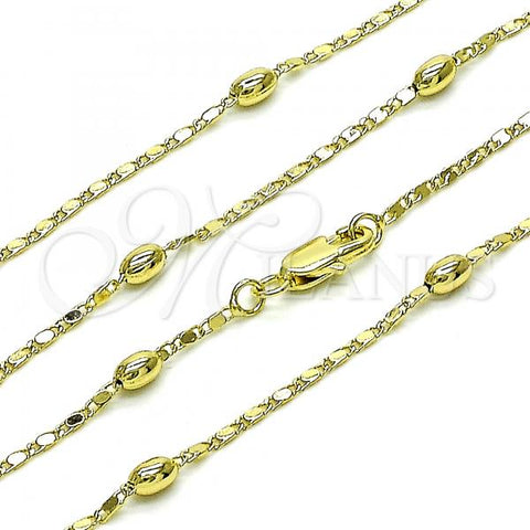 Oro Laminado Basic Necklace, Gold Filled Style Polished, Golden Finish, 04.213.0278.18