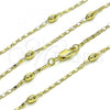 Oro Laminado Basic Necklace, Gold Filled Style Polished, Golden Finish, 04.213.0278.18