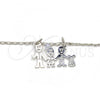 Rhodium Plated Pendant Necklace, Little Boy and Dog Design, Polished, Rhodium Finish, 04.106.0012.1.20