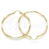 Oro Laminado Large Hoop, Gold Filled Style Polished, Tricolor, 5.134.018.1.60
