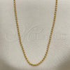 Oro Laminado Basic Necklace, Gold Filled Style Ball Design, Polished, Golden Finish, 04.58.0009.16