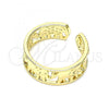 Oro Laminado Multi Stone Ring, Gold Filled Style Elephant Design, Polished, Golden Finish, 01.213.0011