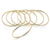 Oro Laminado Semanario Bangle, Gold Filled Style Polished, Golden Finish, 07.08.0001.05