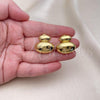 Oro Laminado Dangle Earring, Gold Filled Style Polished, Golden Finish, 02.368.0082