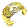 Oro Laminado Individual Bangle, Gold Filled Style Chunky Design, Diamond Cutting Finish, Golden Finish, 07.122.0001