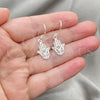 Sterling Silver Dangle Earring, Hand Design, Polished, Silver Finish, 02.399.0015