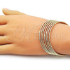 Oro Laminado Semanario Bangle, Gold Filled Style Diamond Cutting Finish, Golden Finish, 07.93.0002.04