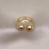 Oro Laminado Elegant Ring, Gold Filled Style Chunky Design, Polished, Golden Finish, 01.163.0001