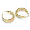 Oro Laminado Medium Hoop, Gold Filled Style Polished, Tricolor, 02.106.0009.1.30
