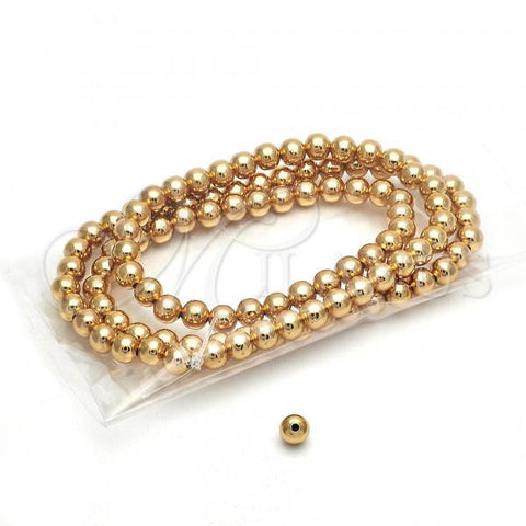 Oro Laminado Bead, Gold Filled Style Ball Design, Polished, Golden Finish, 5.234.028.06.100