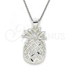 Sterling Silver Fancy Pendant, Pineapple Design, Polished,, 05.398.0012
