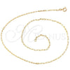 Oro Laminado Basic Necklace, Gold Filled Style Paperclip Design, Polished, Golden Finish, 04.09.0190.16