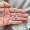 Sterling Silver Stud Earring, Cupcake Design, Pink Enamel Finish, Silver Finish, 02.406.0009.01