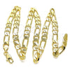 Oro Laminado Basic Necklace, Gold Filled Style Figaro Design, Polished, Golden Finish, 5.222.011.18