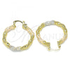 Oro Laminado Medium Hoop, Gold Filled Style Polished, Tricolor, 02.170.0348.30