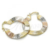 Oro Laminado Medium Hoop, Gold Filled Style Polished, Tricolor, 02.65.2596.30