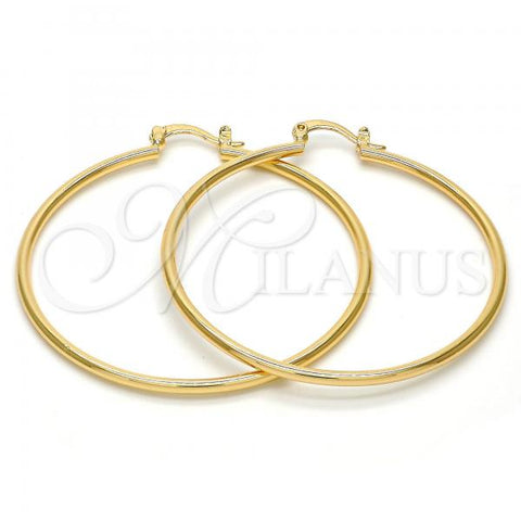 Oro Laminado Medium Hoop, Gold Filled Style Polished, Golden Finish, 5.134.007.45