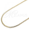 Oro Laminado Basic Necklace, Gold Filled Style Curb Design, Polished, Golden Finish, 5.222.005.28