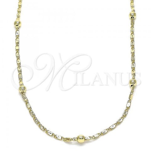 Oro Laminado Basic Necklace, Gold Filled Style Polished, Golden Finish, 04.213.0228.18