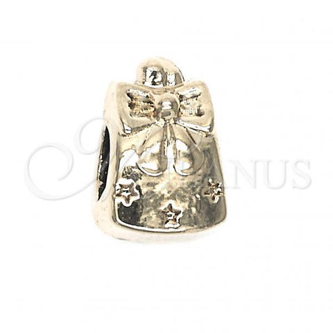 Oro Laminado Love Link Pendant, Gold Filled Style Bow Design, Golden Finish, 05.179.0011