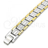 Stainless Steel Solid Bracelet, Polished, Two Tone, 03.114.0275.1.08