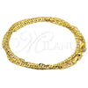Oro Laminado Basic Necklace, Gold Filled Style Mariner Design, Polished, Golden Finish, 5.222.027.24
