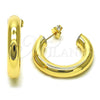 Oro Laminado Medium Hoop, Gold Filled Style Hollow Design, Polished, Golden Finish, 02.163.0312.30