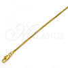 Oro Laminado Basic Necklace, Gold Filled Style Box Design, Polished, Golden Finish, 04.317.0003.24