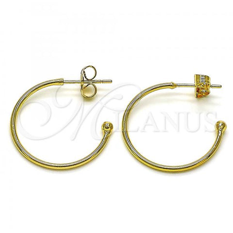 Oro Laminado Medium Hoop, Gold Filled Style Polished, Golden Finish, 5.124.024