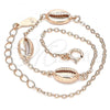 Sterling Silver Fancy Bracelet, Polished, Rose Gold Finish, 03.332.0001.1.07