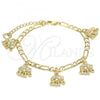 Oro Laminado Charm Bracelet, Gold Filled Style Elephant Design, Polished, Golden Finish, 03.351.0106.07