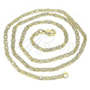Oro Laminado Basic Necklace, Gold Filled Style Mariner Design, Polished, Golden Finish, 04.213.0213.18