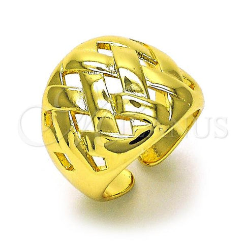 Oro Laminado Elegant Ring, Gold Filled Style Chunky Design, Polished, Golden Finish, 01.368.0023