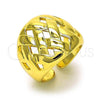 Oro Laminado Elegant Ring, Gold Filled Style Chunky Design, Polished, Golden Finish, 01.368.0023