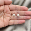 Sterling Silver Stud Earring, with Ivory Pearl, Polished, Silver Finish, 02.408.0086.08