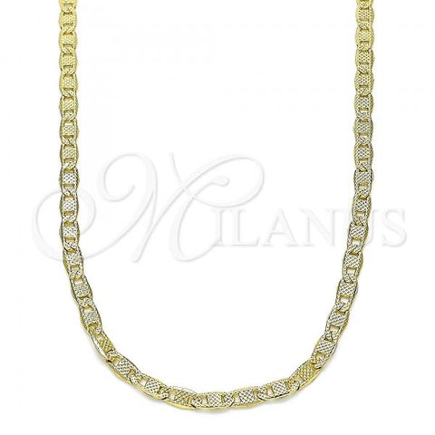 Oro Laminado Basic Necklace, Gold Filled Style Mariner Design, Polished, Golden Finish, 04.213.0213.18
