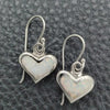Sterling Silver Dangle Earring, Heart Design, with White Opal, Polished, Silver Finish, 02.391.0002