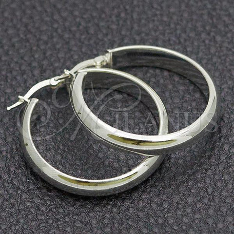 Sterling Silver Medium Hoop, Polished, Silver Finish, 02.389.0104.30