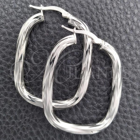 Sterling Silver Medium Hoop, Diamond Cutting Finish, Silver Finish, 02.389.0151.30