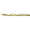 Oro Laminado Solid Bracelet, Gold Filled Style Polished, Tricolor, 03.102.0051.08