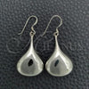 Sterling Silver Dangle Earring, Teardrop Design, Polished, Silver Finish, 02.397.0004