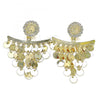 Oro Laminado Long Earring, Gold Filled Style Polished, Golden Finish, 02.331.0057